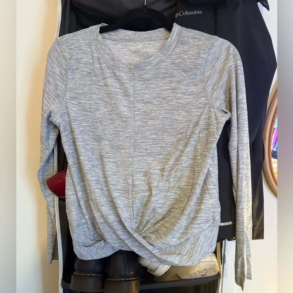 Gray Long Sleeve Women's Top